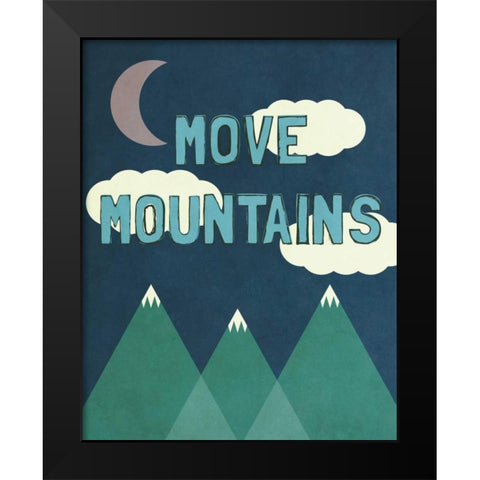 Young Mountains II Black Modern Wood Framed Art Print by SD Graphics Studio