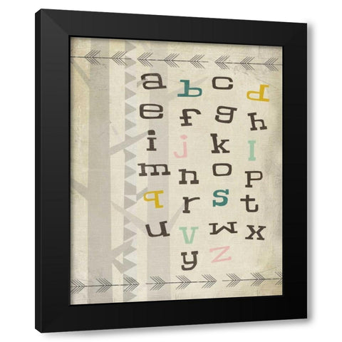 Educational Woodland II Black Modern Wood Framed Art Print with Double Matting by SD Graphics Studio