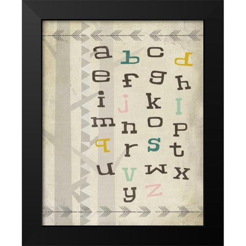 Educational Woodland II Black Modern Wood Framed Art Print by SD Graphics Studio