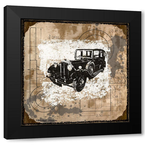 Vintage Ride I Black Modern Wood Framed Art Print with Double Matting by Marcon, Michael