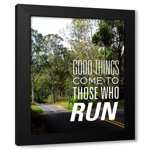 Those who Run Black Modern Wood Framed Art Print by Nawrocke, Bruce