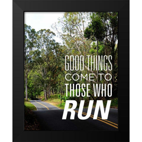 Those who Run Black Modern Wood Framed Art Print by Nawrocke, Bruce