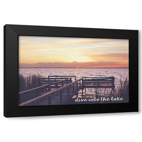Dive Into The Lake Black Modern Wood Framed Art Print by Nawrocke, Bruce