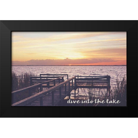 Dive Into The Lake Black Modern Wood Framed Art Print by Nawrocke, Bruce