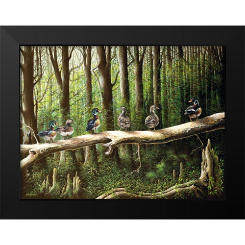 Pairing Up Black Modern Wood Framed Art Print by Nawrocke, Bruce