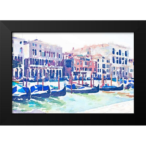On the Grande Canal Black Modern Wood Framed Art Print by Navas, Emily