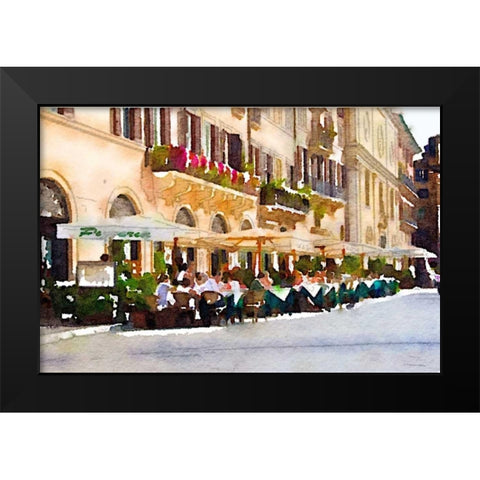 Cafe Italia Black Modern Wood Framed Art Print by Navas, Emily