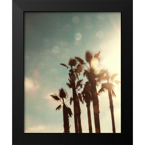 Palms in the Sun Black Modern Wood Framed Art Print by Navas, Emily