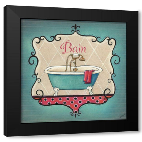 Bain and Savon I Black Modern Wood Framed Art Print with Double Matting by Josefina