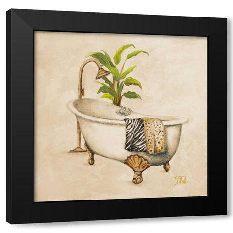 Le Tub I Black Modern Wood Framed Art Print with Double Matting by Pinto, Patricia