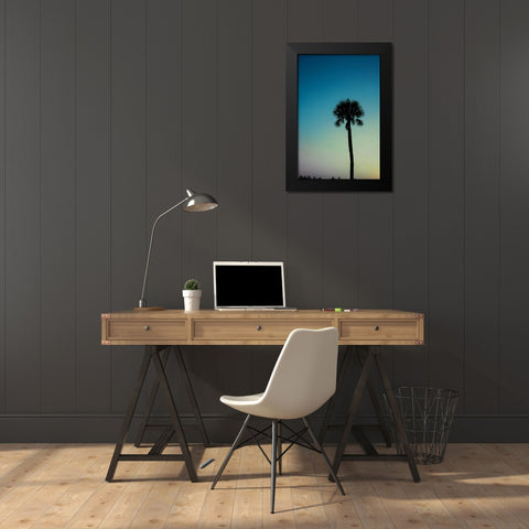 Palm Solo Black Modern Wood Framed Art Print by Bryant, Susan