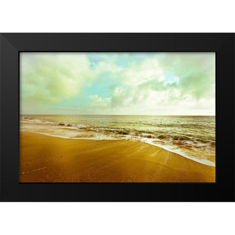 Gold Beach Black Modern Wood Framed Art Print by Bryant, Susan