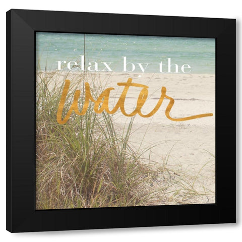 Relax By the Water Black Modern Wood Framed Art Print by Bryant, Susan
