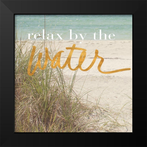 Relax By the Water Black Modern Wood Framed Art Print by Bryant, Susan
