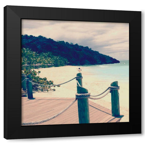 Island Vacation IV Black Modern Wood Framed Art Print with Double Matting by Bryant, Susan