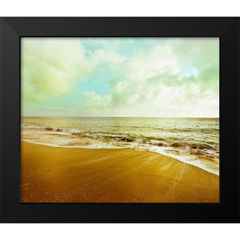 Gold Beach Black Modern Wood Framed Art Print by Bryant, Susan