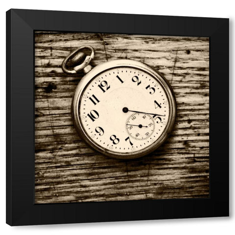 Old Lost Time Black Modern Wood Framed Art Print by Peck, Gail