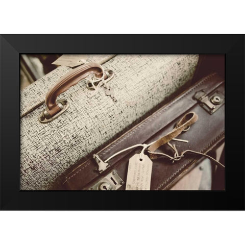 Old Travelers Black Modern Wood Framed Art Print by Peck, Gail