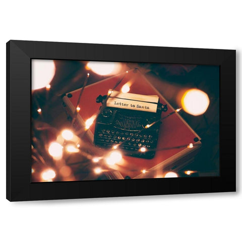 Letter to Santa Black Modern Wood Framed Art Print with Double Matting by Poynter, Kelly