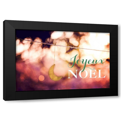 Joyeux Noel Black Modern Wood Framed Art Print by Poynter, Kelly