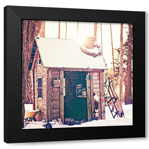 Holiday Shed Black Modern Wood Framed Art Print by Poynter, Kelly