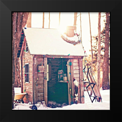 Holiday Shed Black Modern Wood Framed Art Print by Poynter, Kelly