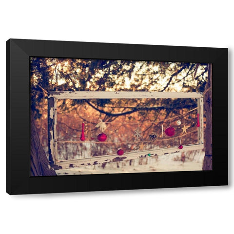 Merry and Bright Black Modern Wood Framed Art Print with Double Matting by Poynter, Kelly