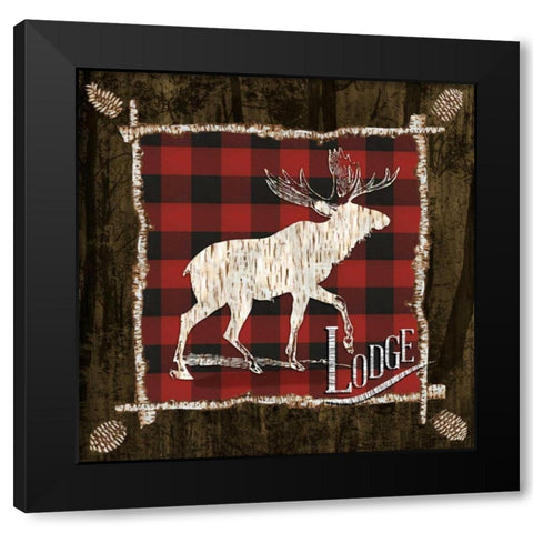 Plaid Birch Trail I Black Modern Wood Framed Art Print by Ritter, Gina