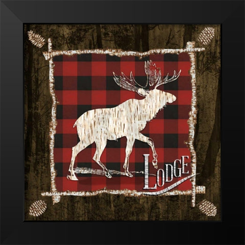 Plaid Birch Trail I Black Modern Wood Framed Art Print by Ritter, Gina