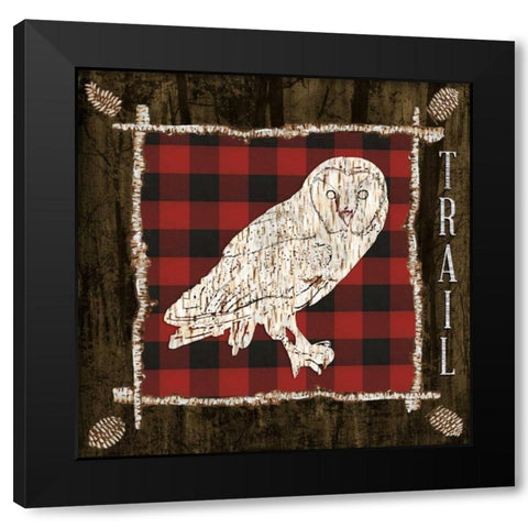 Plaid Birch Trail III Black Modern Wood Framed Art Print by Ritter, Gina