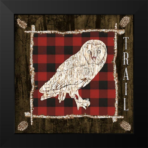 Plaid Birch Trail III Black Modern Wood Framed Art Print by Ritter, Gina