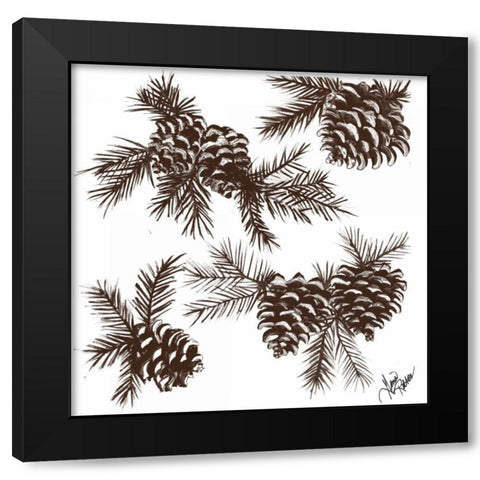 Rustic Birch Trail Accent II Black Modern Wood Framed Art Print with Double Matting by Ritter, Gina