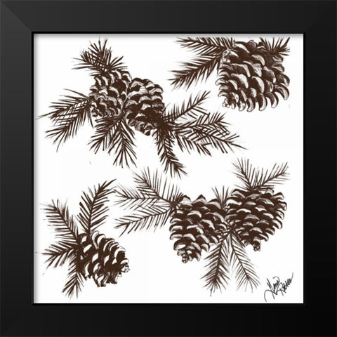 Rustic Birch Trail Accent II Black Modern Wood Framed Art Print by Ritter, Gina