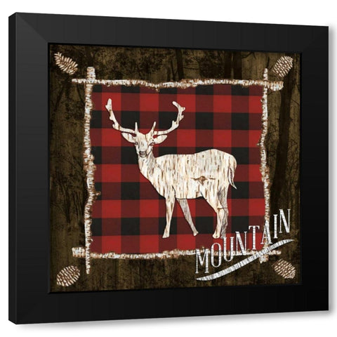 Plaid Birch Trail II Black Modern Wood Framed Art Print by Ritter, Gina