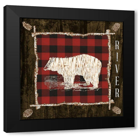 Plaid Birch Trail IV Black Modern Wood Framed Art Print by Ritter, Gina