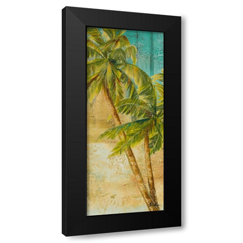 Beach Palm Panel I Black Modern Wood Framed Art Print with Double Matting by Pinto, Patricia