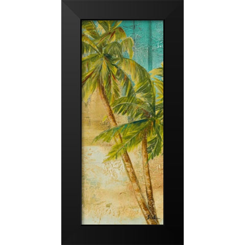 Beach Palm Panel I Black Modern Wood Framed Art Print by Pinto, Patricia