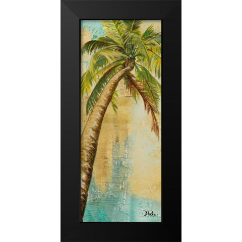 Beach Palm Panel II Black Modern Wood Framed Art Print by Pinto, Patricia
