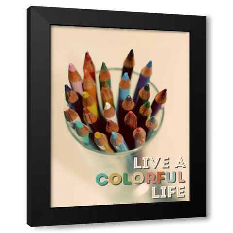 Colorful Life Black Modern Wood Framed Art Print with Double Matting by Peck, Gail