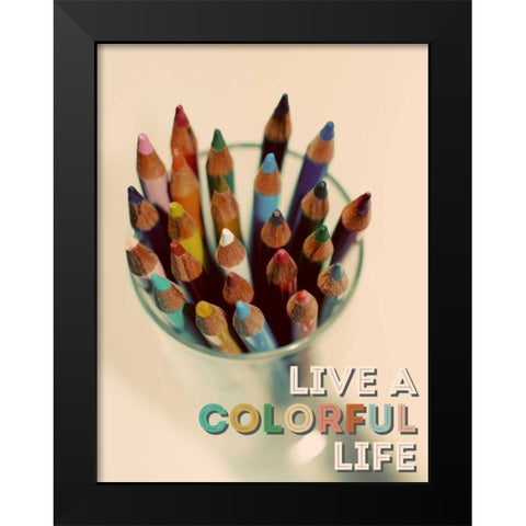 Colorful Life Black Modern Wood Framed Art Print by Peck, Gail