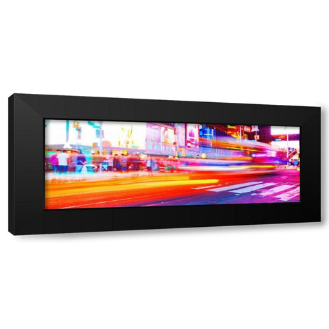 Neon NYC Panel Black Modern Wood Framed Art Print with Double Matting by Bryant, Susan