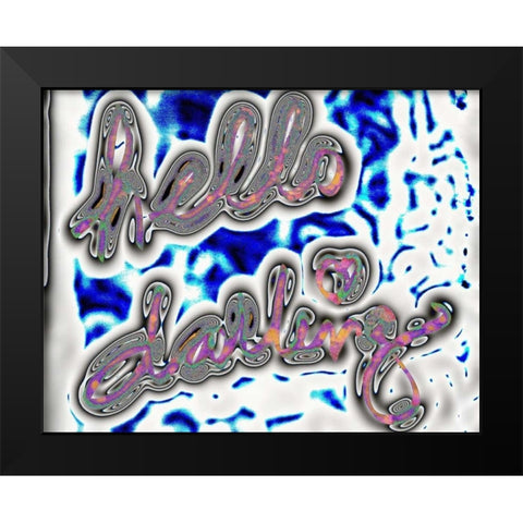 Darling Bella I Black Modern Wood Framed Art Print by SD Graphics Studio