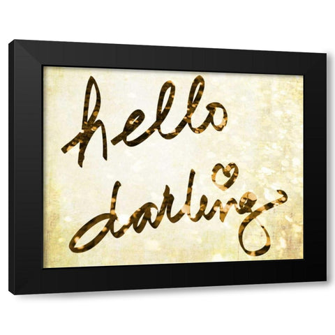 Darling Bella I Black Modern Wood Framed Art Print by SD Graphics Studio