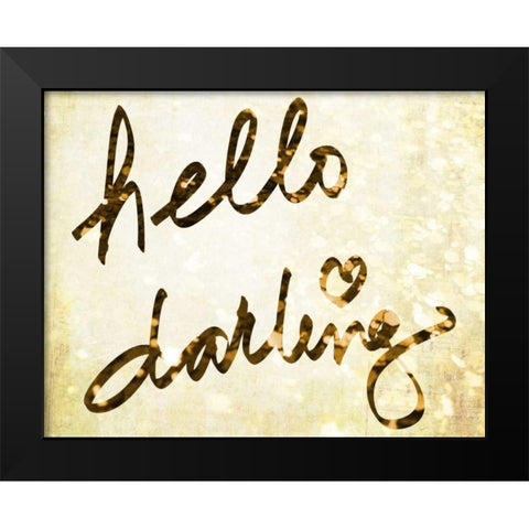 Darling Bella I Black Modern Wood Framed Art Print by SD Graphics Studio