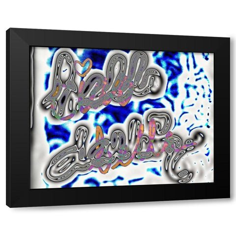 Darling Bella II Black Modern Wood Framed Art Print by SD Graphics Studio
