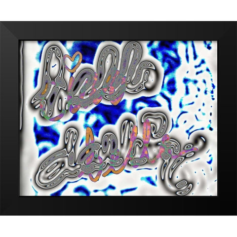 Darling Bella II Black Modern Wood Framed Art Print by SD Graphics Studio