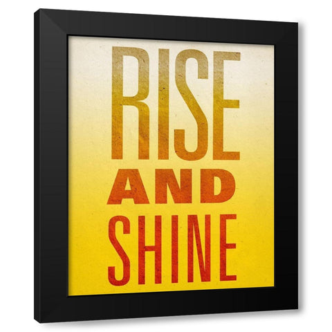 Get Up I Black Modern Wood Framed Art Print by SD Graphics Studio