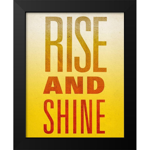 Get Up I Black Modern Wood Framed Art Print by SD Graphics Studio