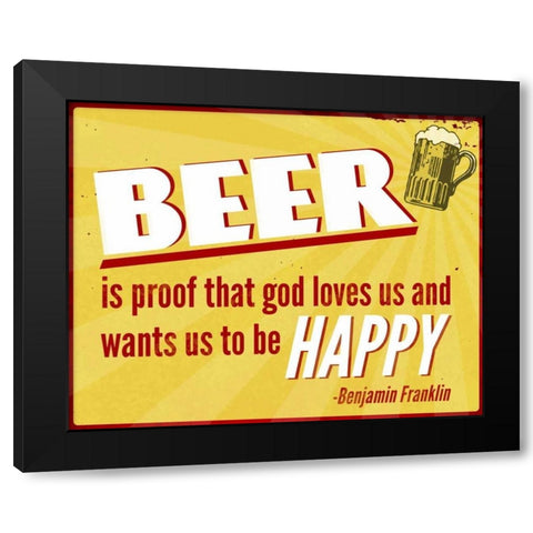 Drinking Inspiration I Black Modern Wood Framed Art Print with Double Matting by SD Graphics Studio