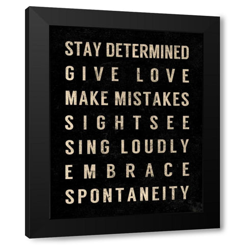 Motivational Type III Black Modern Wood Framed Art Print with Double Matting by SD Graphics Studio